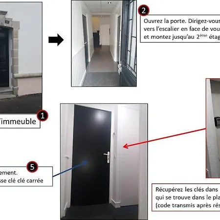 Grand T2 Centre-Ville, Calme, Lumineux Et Spacieux, 1 Chambre, 1 A 5 Pers, Climatisation, Wifi, Parking Libre Et Gratuit