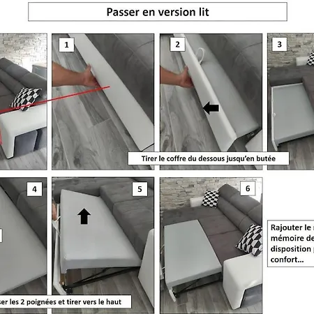 Grand T2 Centre-Ville, Calme, Lumineux Et Spacieux, 1 Chambre, 1 A 5 Pers, Climatisation, Wifi, Parking Libre Et Gratuit Lejlighed *