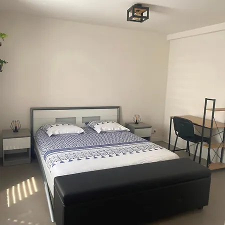 Grand T2 Centre-Ville, Calme, Lumineux Et Spacieux, 1 Chambre, 1 A 5 Pers, Climatisation, Wifi, Parking Libre Et Gratuit